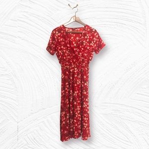 ❁ Red & Floral Midi                Summer Dress! ❁